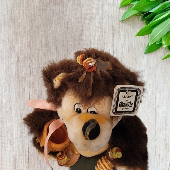 OZARK ORZEK "Elmo" Honey Bear Vintage 1990 bee's and Honey pot, Soft plush T36 - Picture 11 of 11